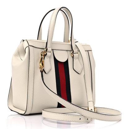 Gucci Textured Calfskin Web Small Ophidia Tote Bag Mystic White 3 of 11