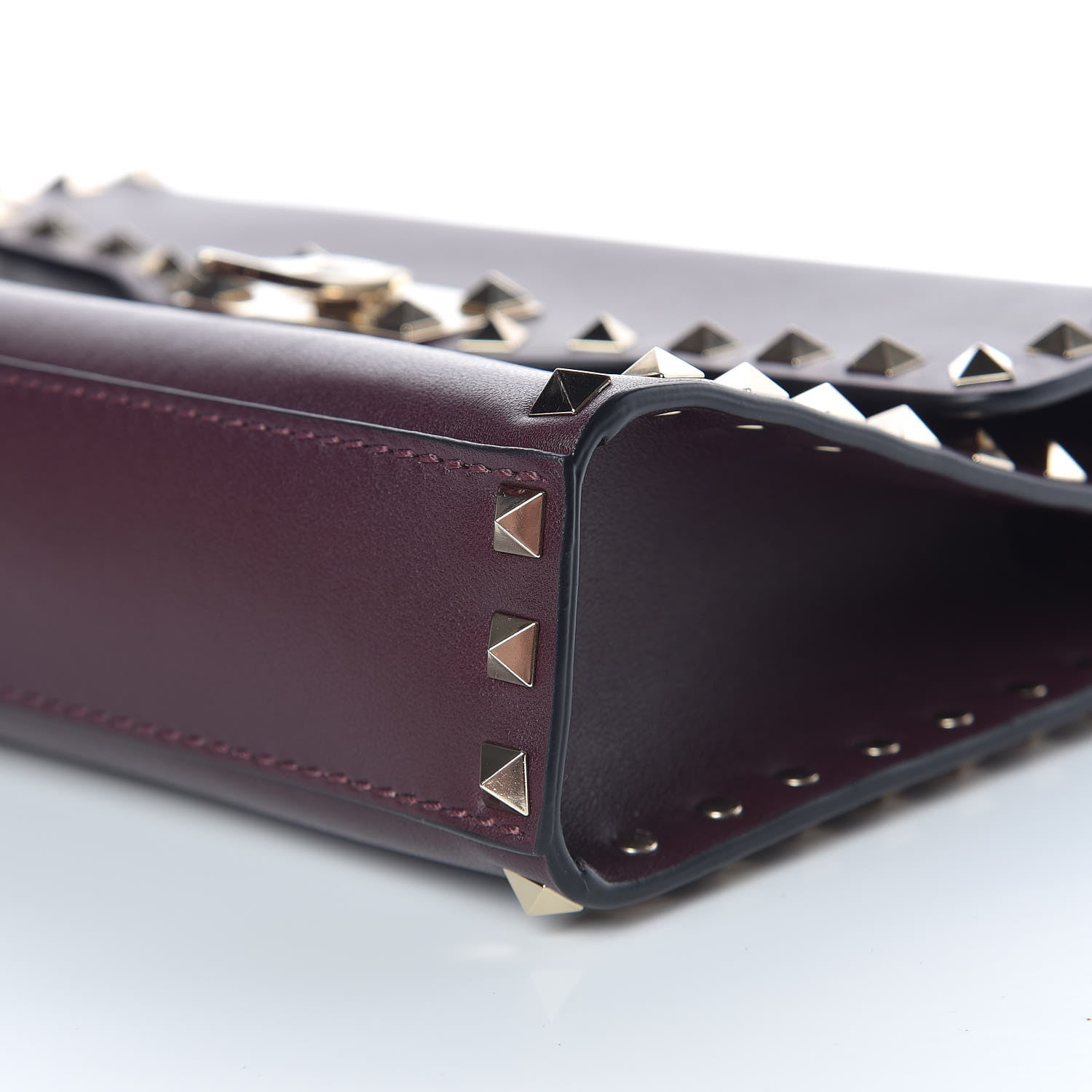 Valentino Garavani Vitello Medium Rockstud Flip Lock Crossbody Bag Rubin 6 of 8