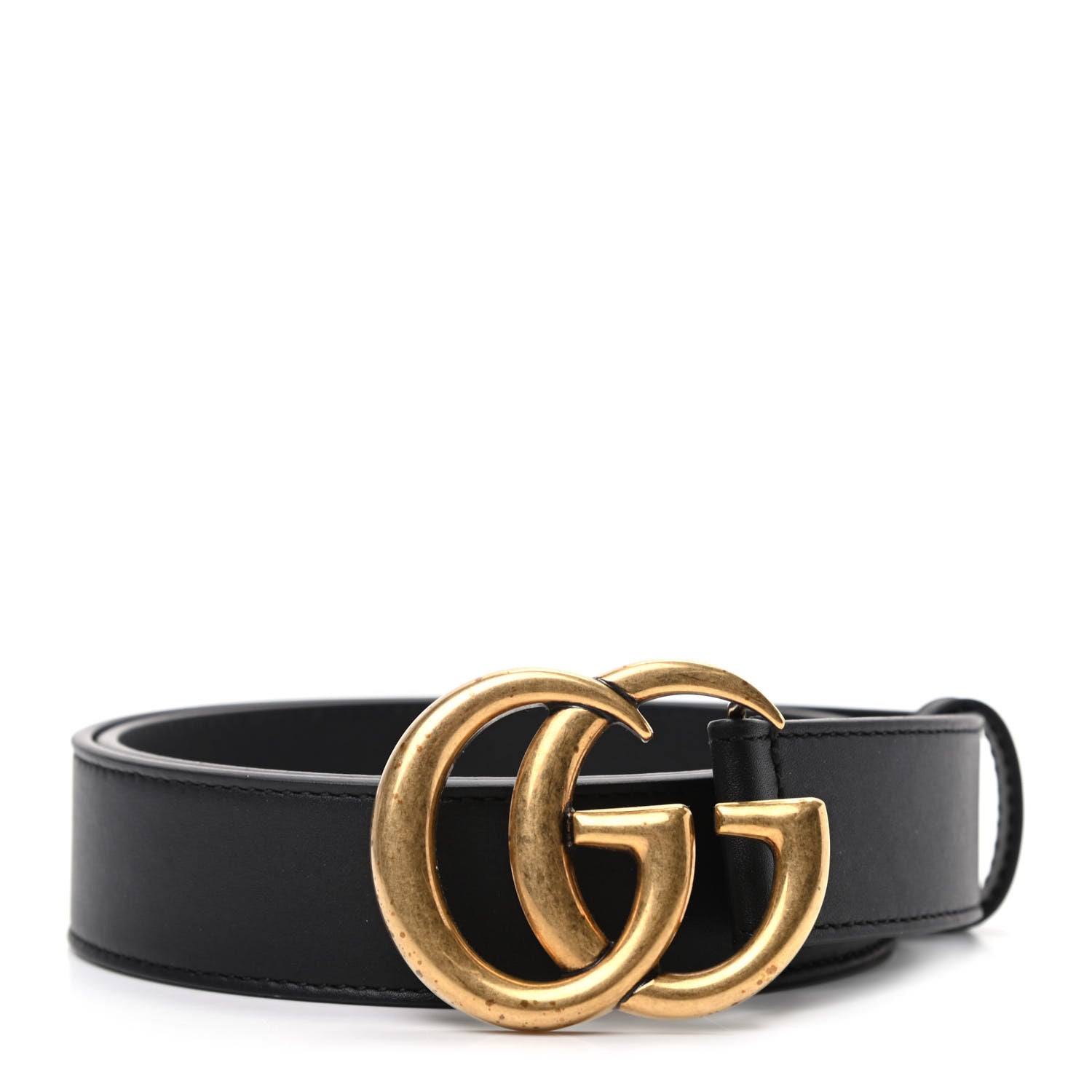 Gucci Calfskin Double G 30mm Belt 75 30 Black 1 of 6