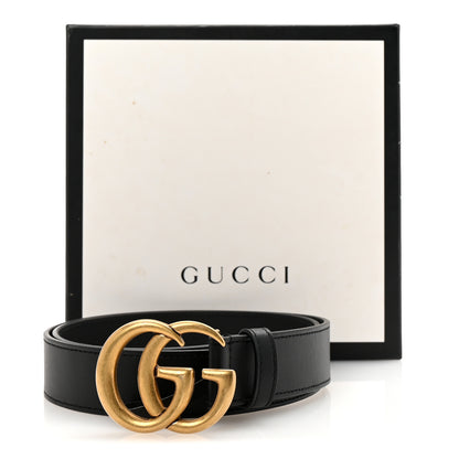 Gucci Calfskin Double G 30mm Belt 80 32 Black 6 of 6