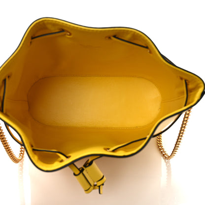 Valentino Garavani Nappa Mini VLogo Signature Chain Bucket Bag Bright Lemon 5 of 8