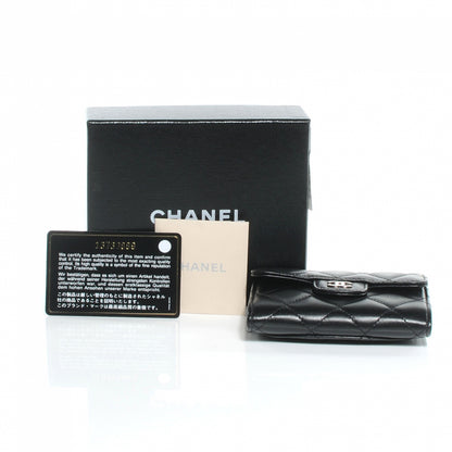 Chanel Lambskin Quilted Small Compact Wallet Black 6 of 10