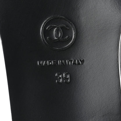 Chanel Shiny Calfskin CC Mules 39 Black 6 of 9