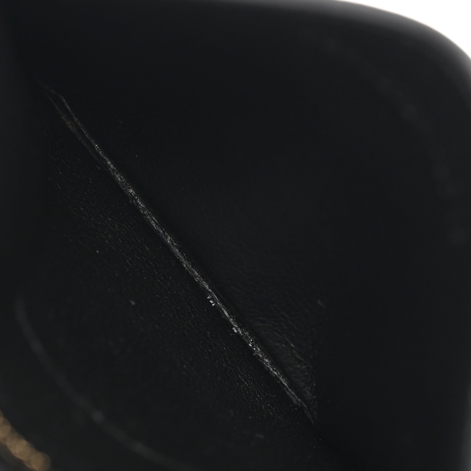 Saint Laurent Grain De Poudre Matelasse Chevron Monogram Credit Card Case Black 5 of 10
