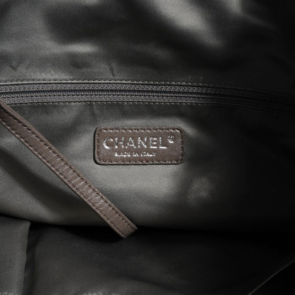 Chanel Metallic Crackled Calfskin Perforated Drill Shoulder Bag Silver 6 of 7