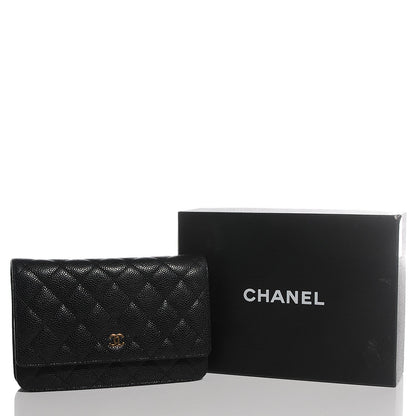 Chanel Caviar Quilted Wallet On Chain WOC Black 5 of 9