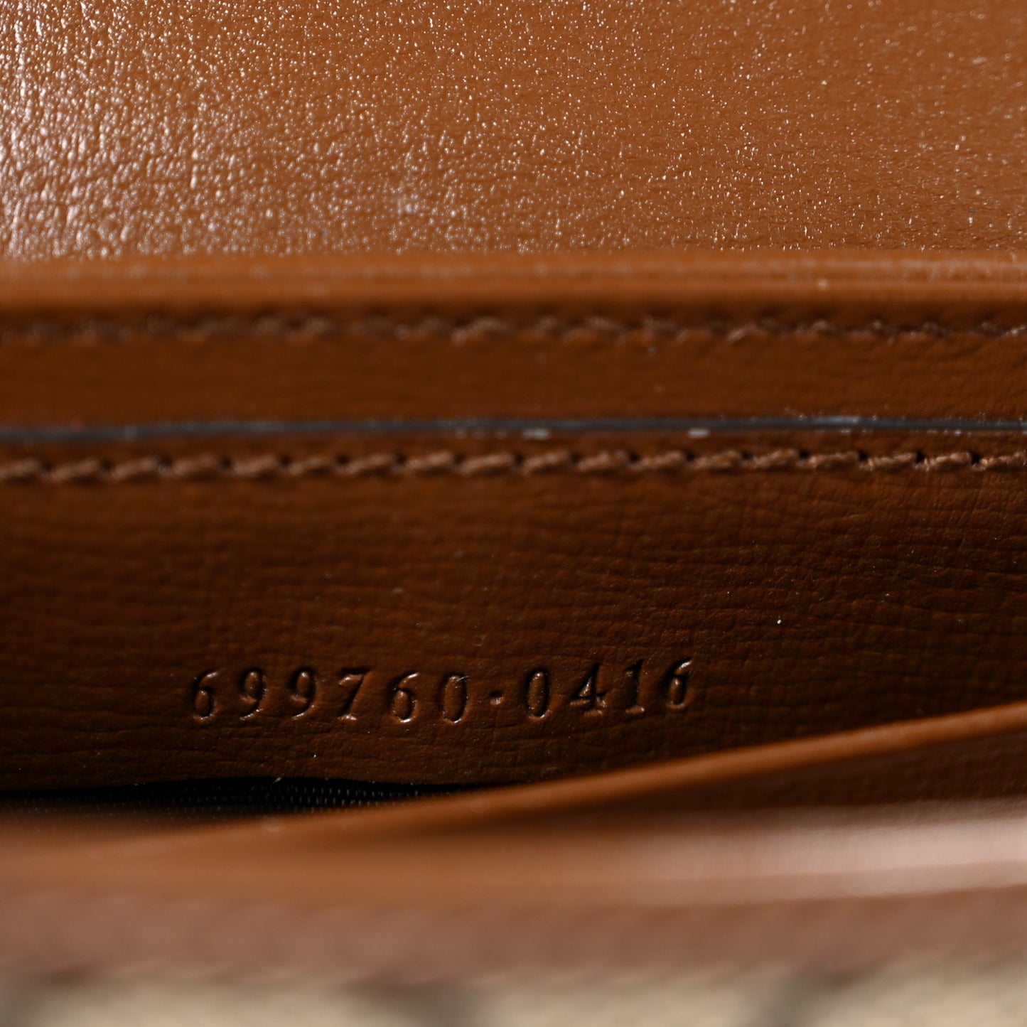 GG Supreme Monogram Azalea Calfskin Web Horsebit 1955 Wallet On Strap Beige Ebony Brown Sugar
