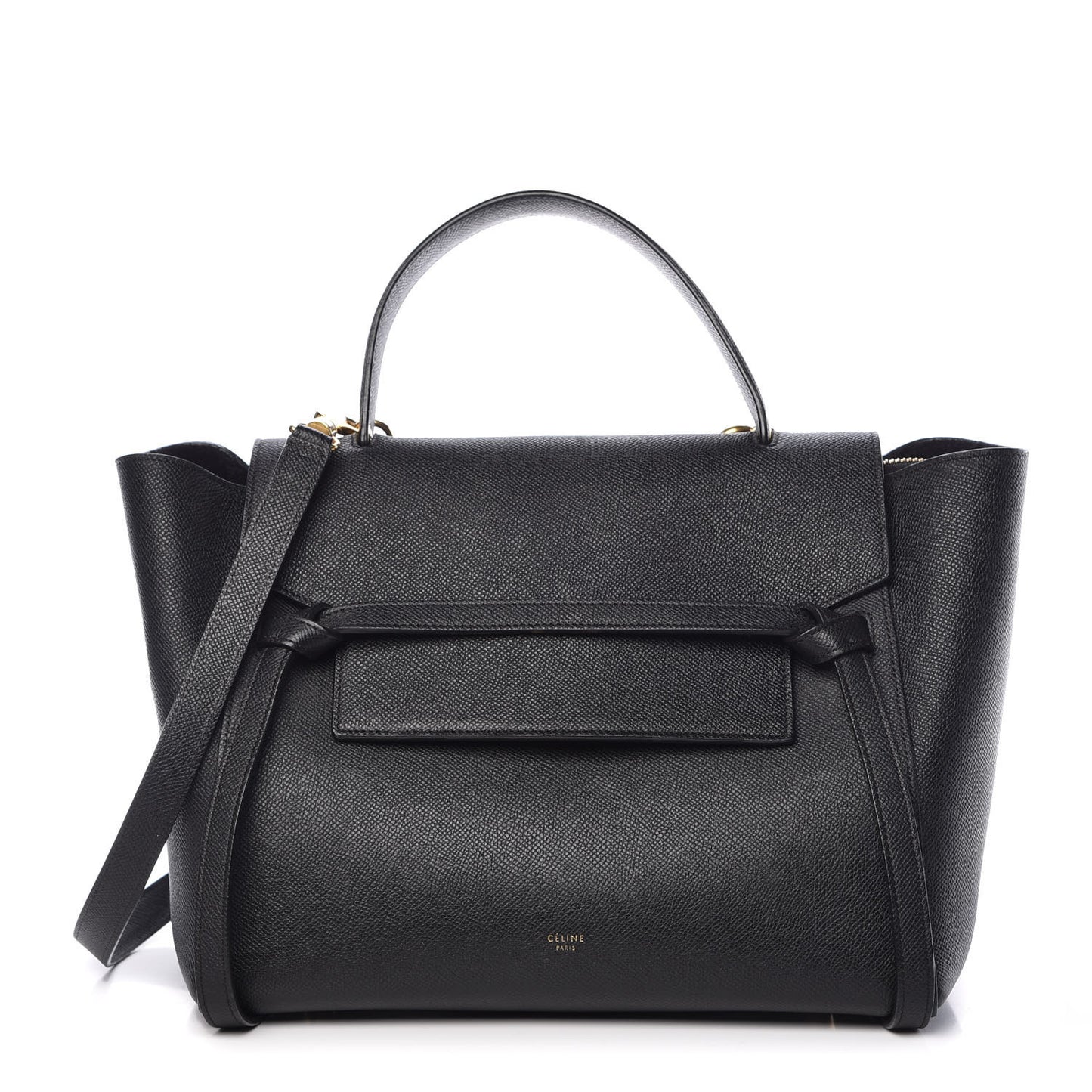 Grained Calfskin Small Belt Bag Black