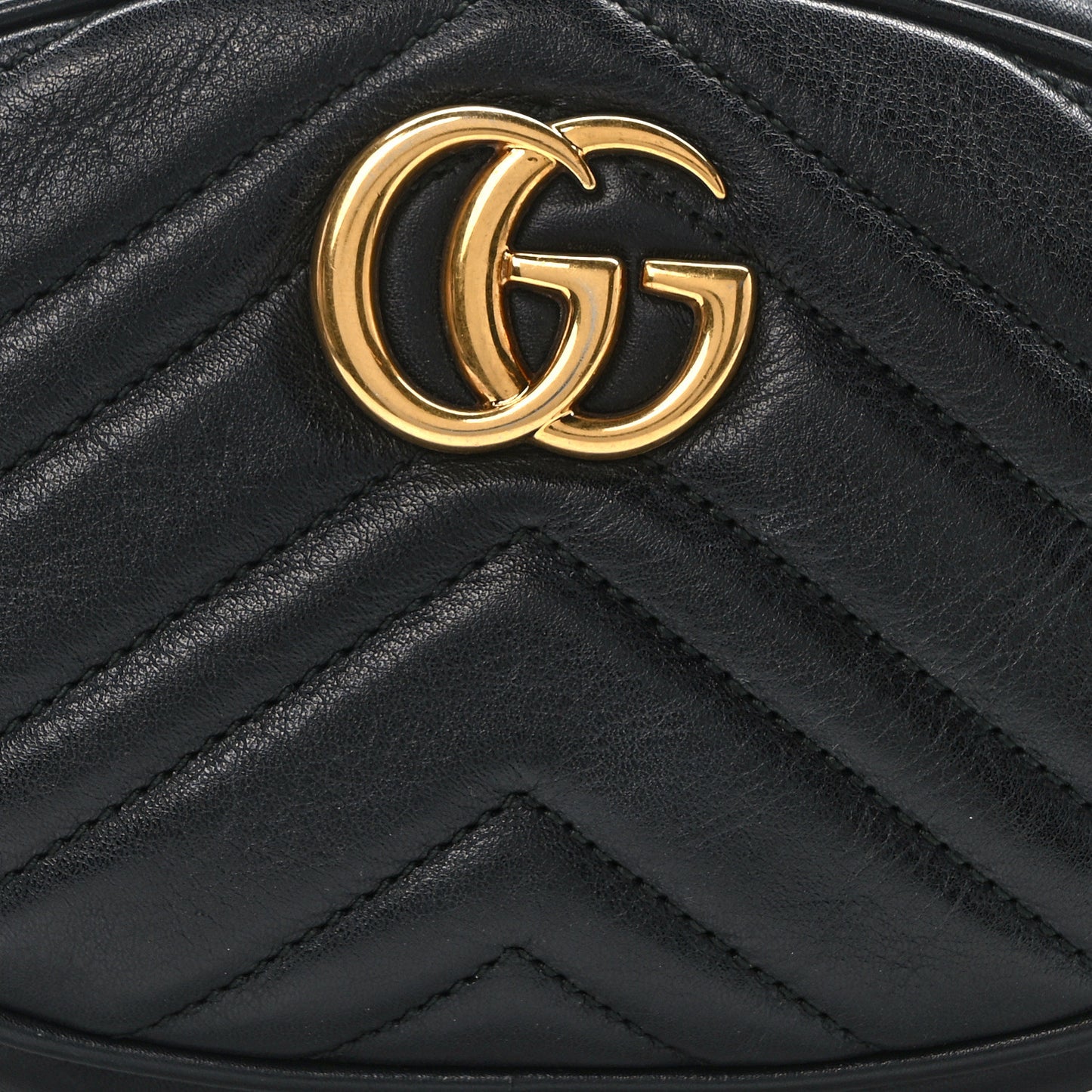 Calfskin Matelasse GG Marmont Belt Bag 85 34 Black