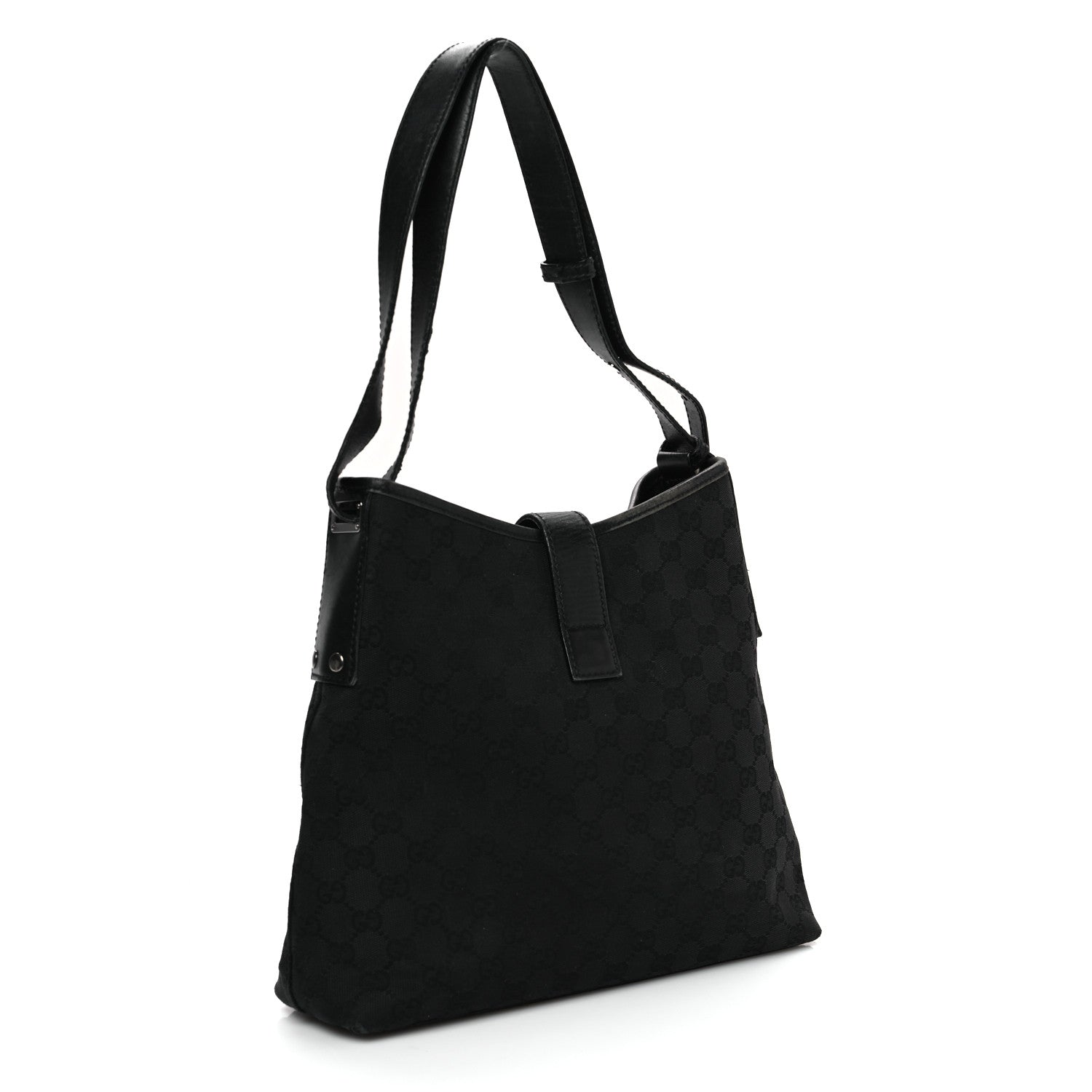 Gucci Monogram Piston Shoulder Bag Black 3 of 15