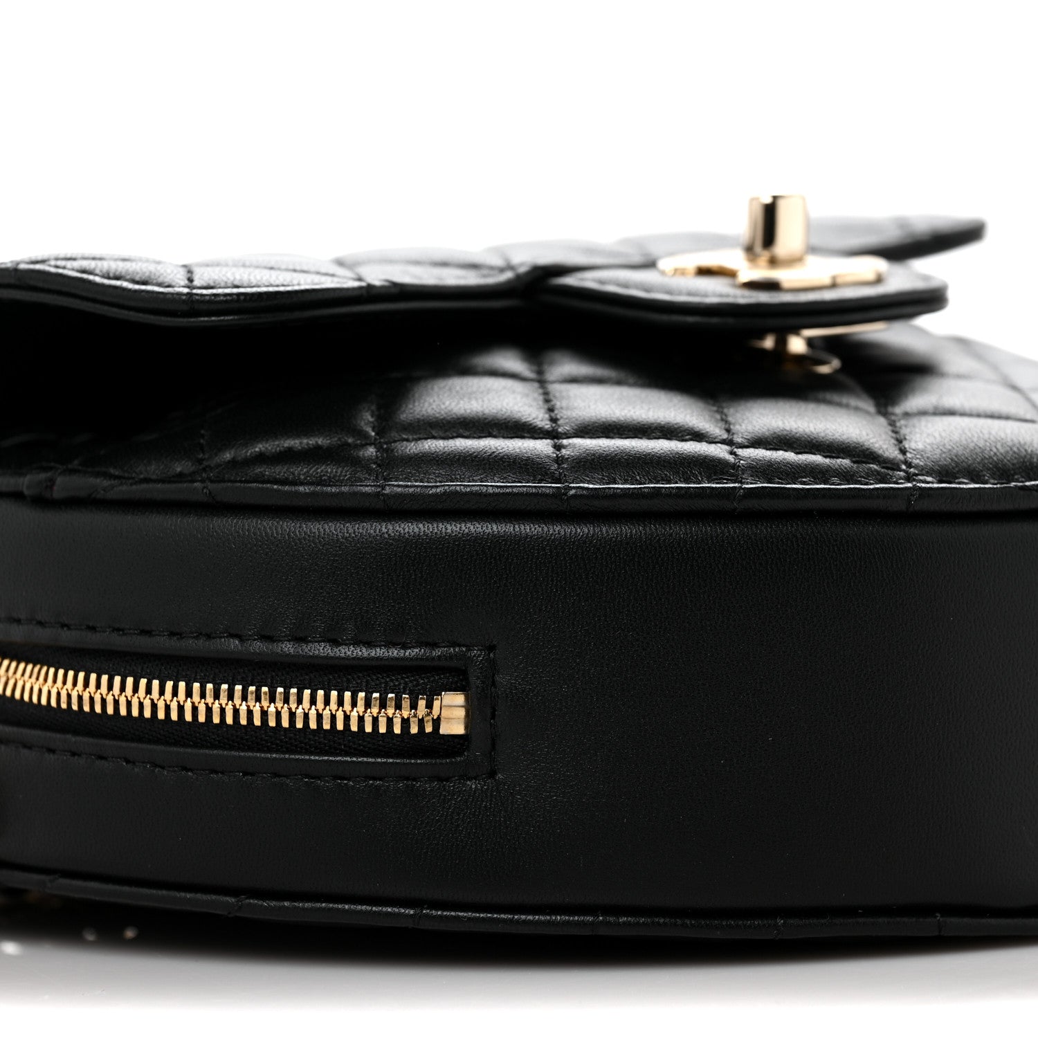 Chanel Lambskin Quilted CC In Love Heart Bag Black 8 of 10