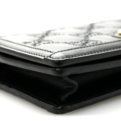 Gucci Calfskin GG Matelasse Chain Wallet Black 8 of 10