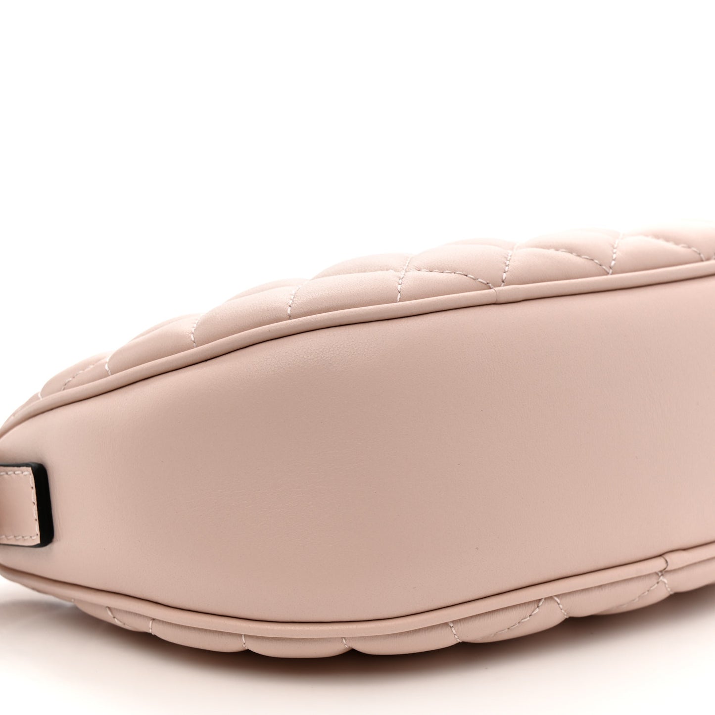 Nappa Quilted La Medusa Half Moon Crossbody Light Pink