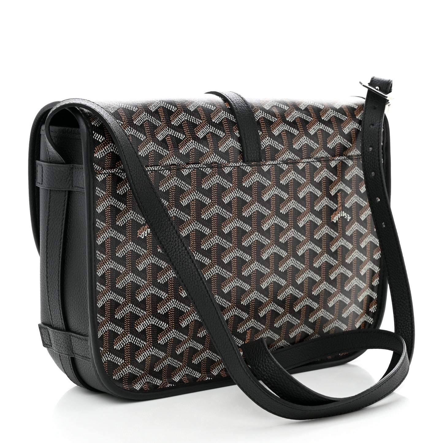 Goyardine Belvedere II MM Messenger Bag Black