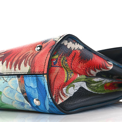 Salvatore Ferragamo Calfskin Floral Print Margot Top Handle Satchel Multicolor 7 of 7