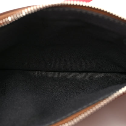 Fendi Vitello Century Opaco F is Fendi Tri-Color Triplette Pouch Set Corteccia White Ice Fragola 5 of 9