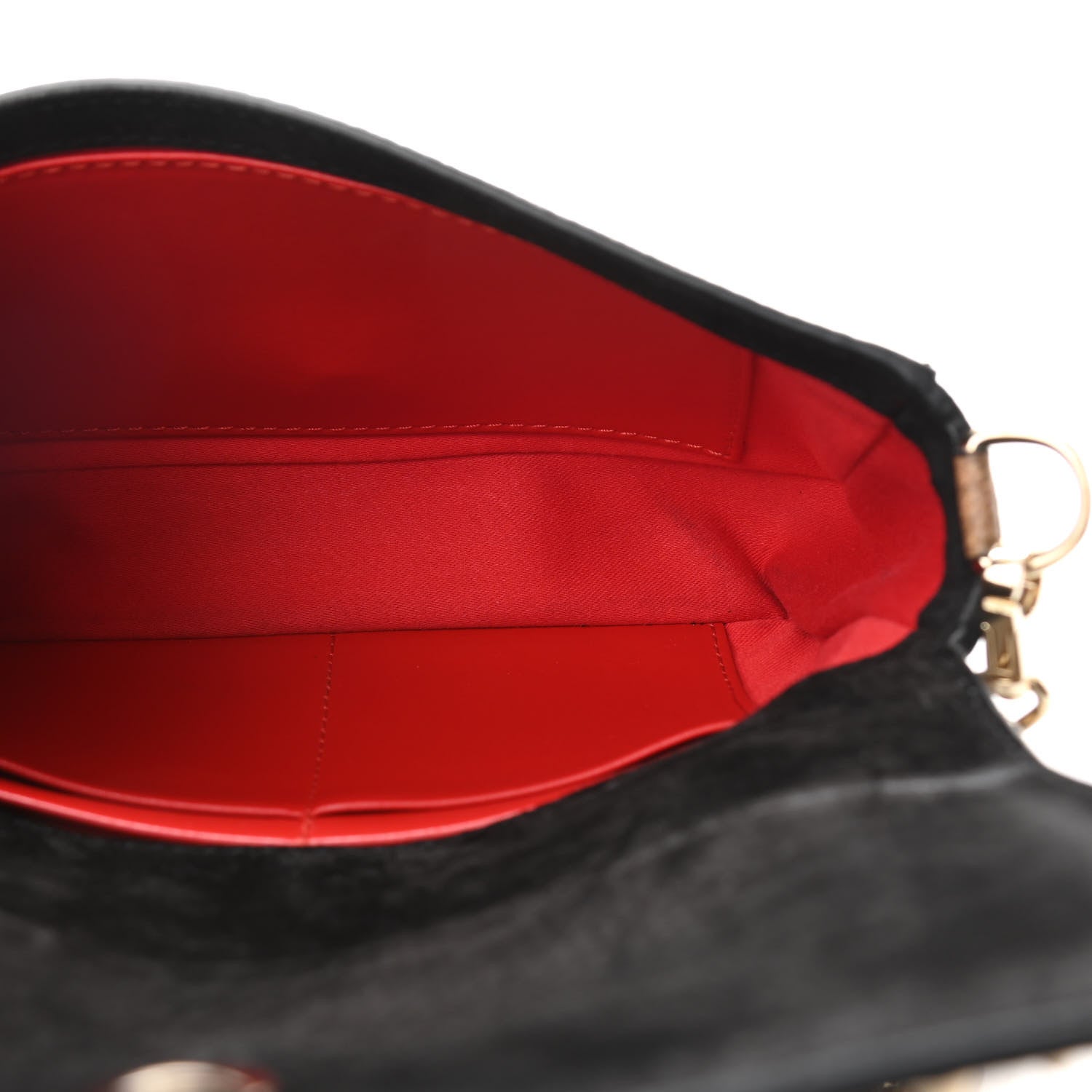 Christian Louboutin Calfskin Empire Leopard Spiked Zoompouch Crossbody Brown Gold 5 of 9