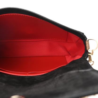Christian Louboutin Calfskin Empire Leopard Spiked Zoompouch Crossbody Brown Gold 5 of 9