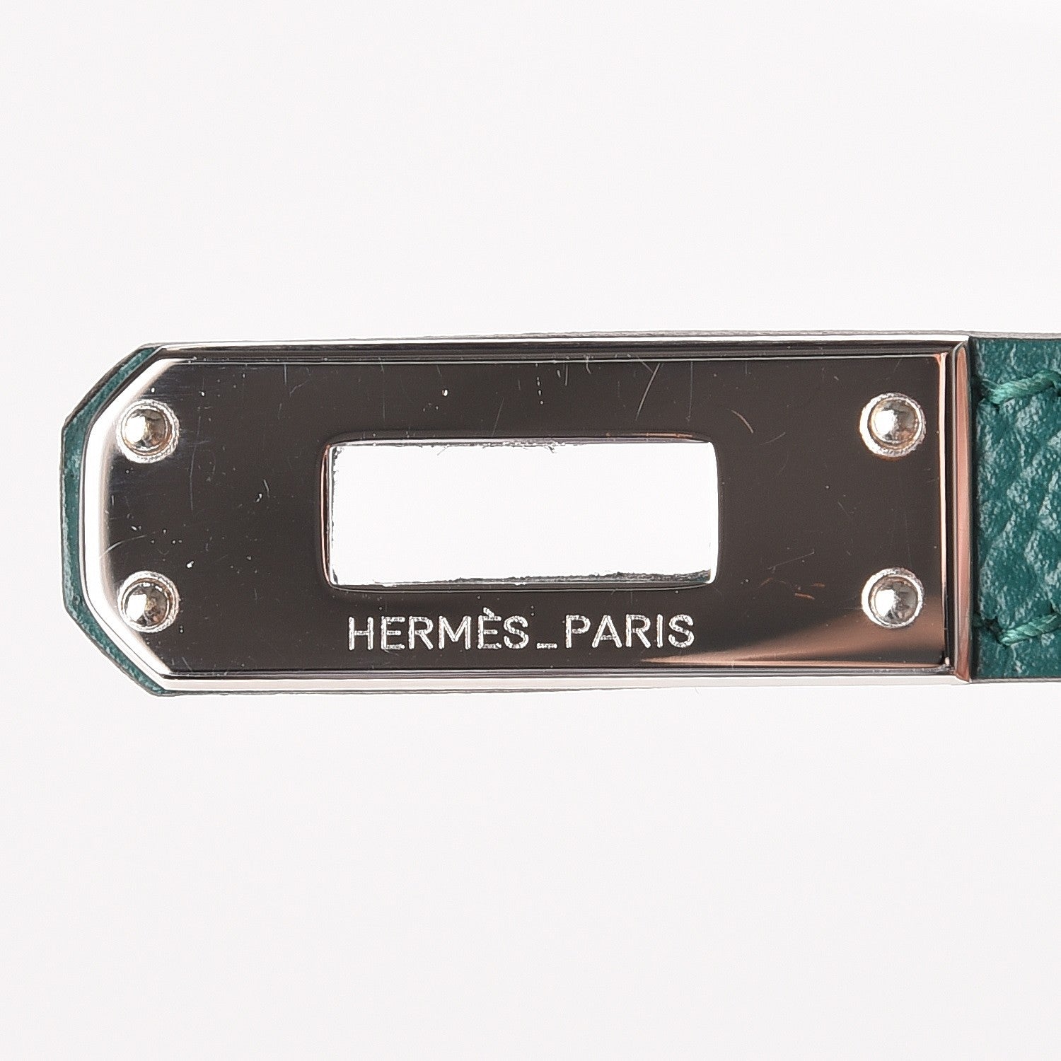 Hermes Epsom Kelly Pochette Clutch Malachite 9 of 24