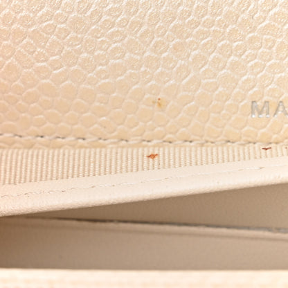Chanel Caviar Quilted Large Flap Wallet Ivory 10 of 15