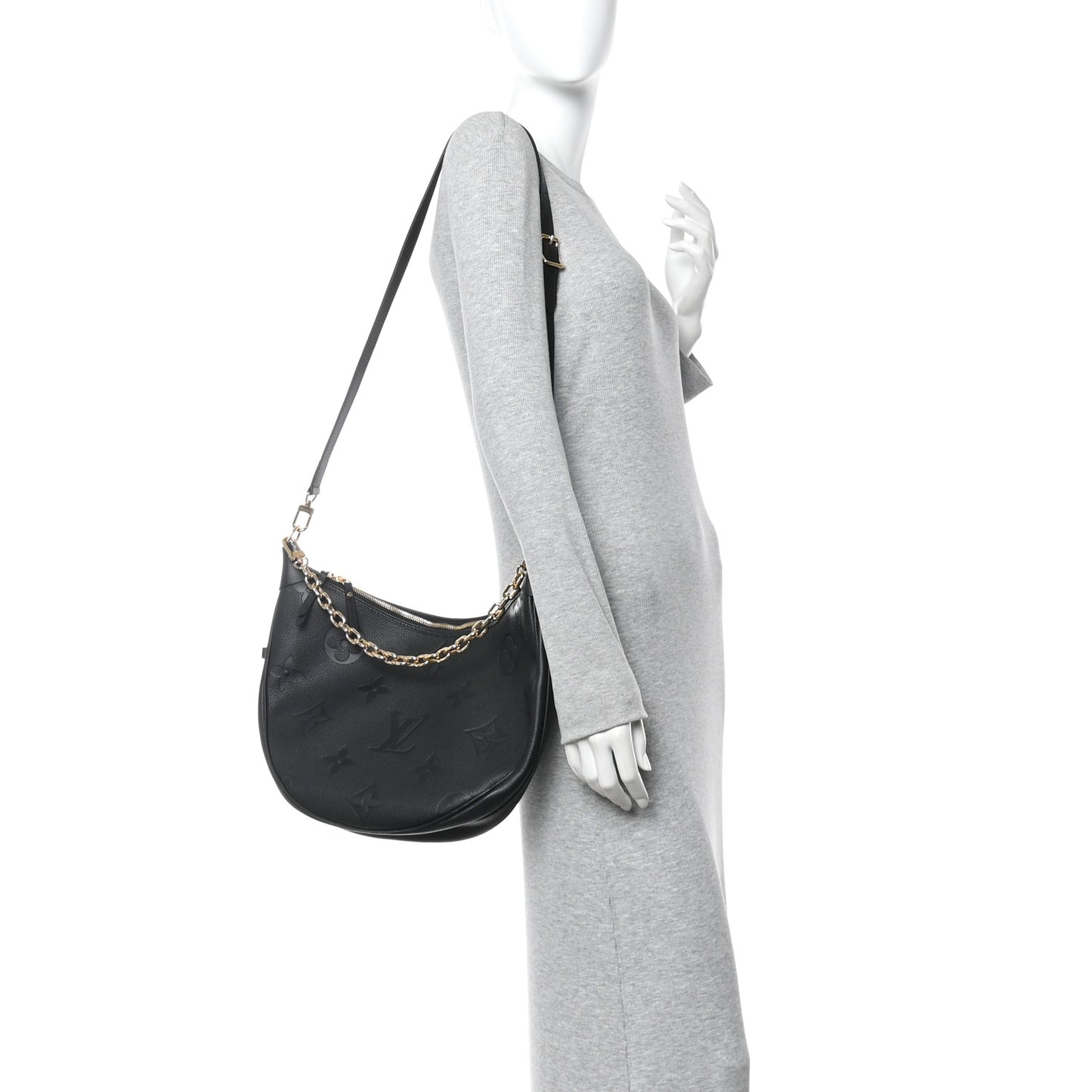 Empreinte Monogram Giant Loop Hobo Black