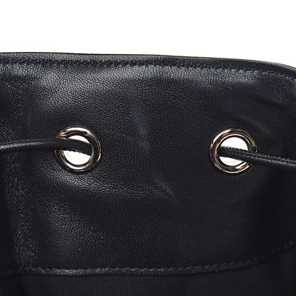 Chanel Lambskin Quilted Drawstring Backpack Black 8 of 14