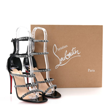 Christian Louboutin Patent Forever Girl 100 Studded Sandals 38 Black 9 of 9