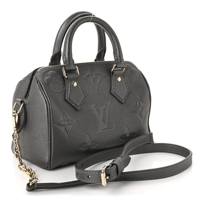 Louis Vuitton Shimmery Empreinte Monogram Giant Speedy Bandouliere 20 Gun Metal 3 of 9