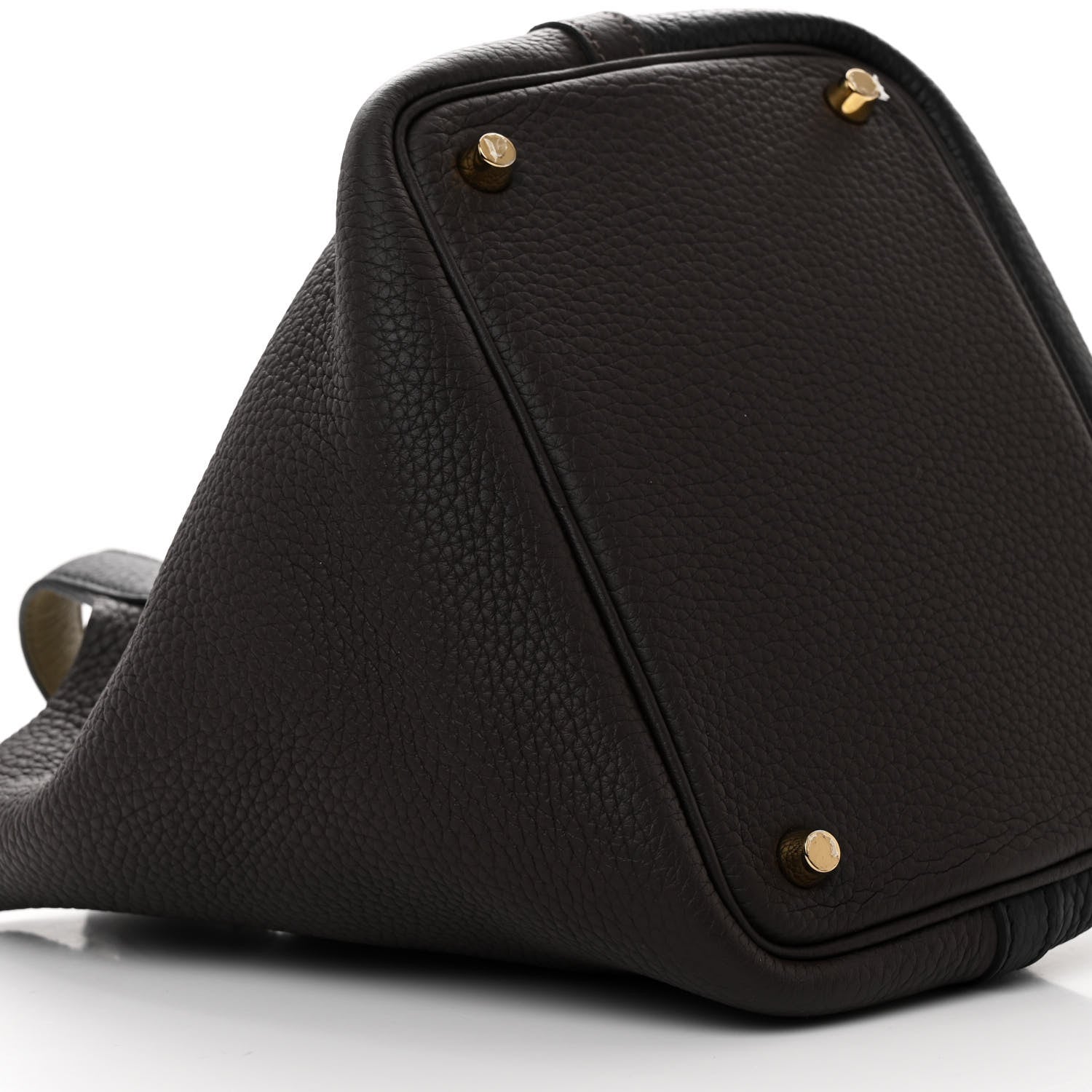Hermes Taurillon Clemence Casaque Picotin Lock 18 PM Black Ebene Trench 9 of 11