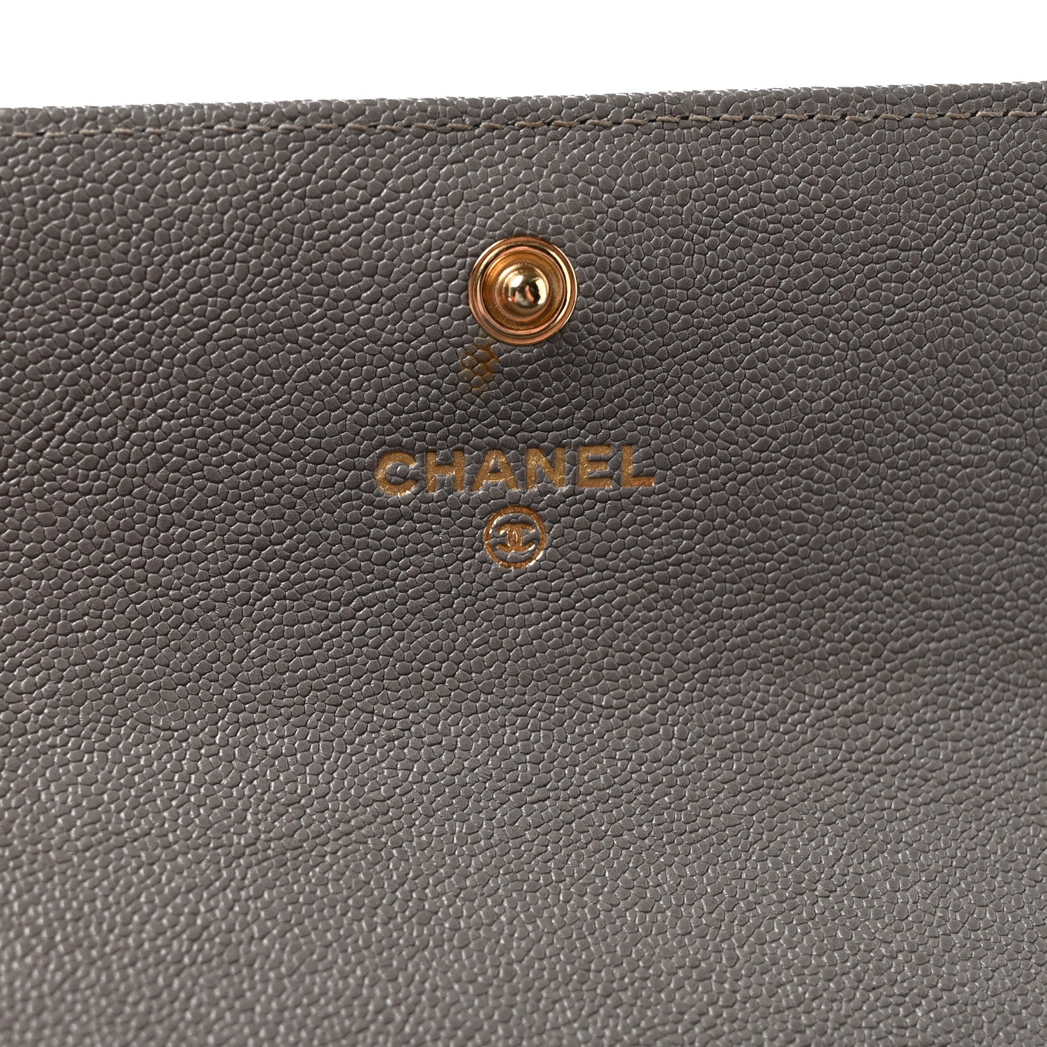 Chanel Caviar Quilted Medium Boy Flap Wallet Grey 6 of 10