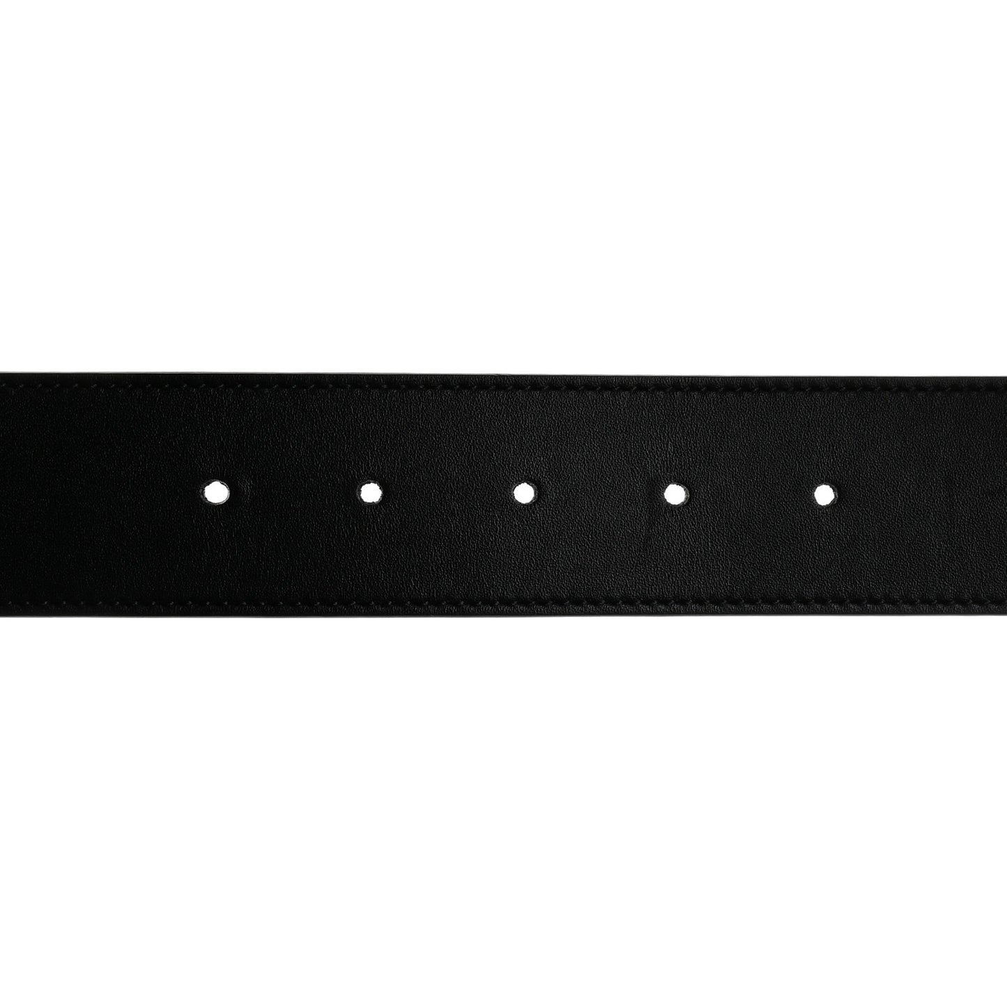 Moon Calfskin Pearl Double G 40mm Belt 90 36 Black Cream