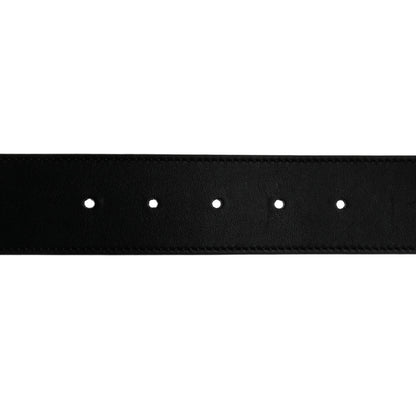 Gucci Moon Calfskin Pearl Double G 40mm Belt 90 36 Black Cream 4 of 6