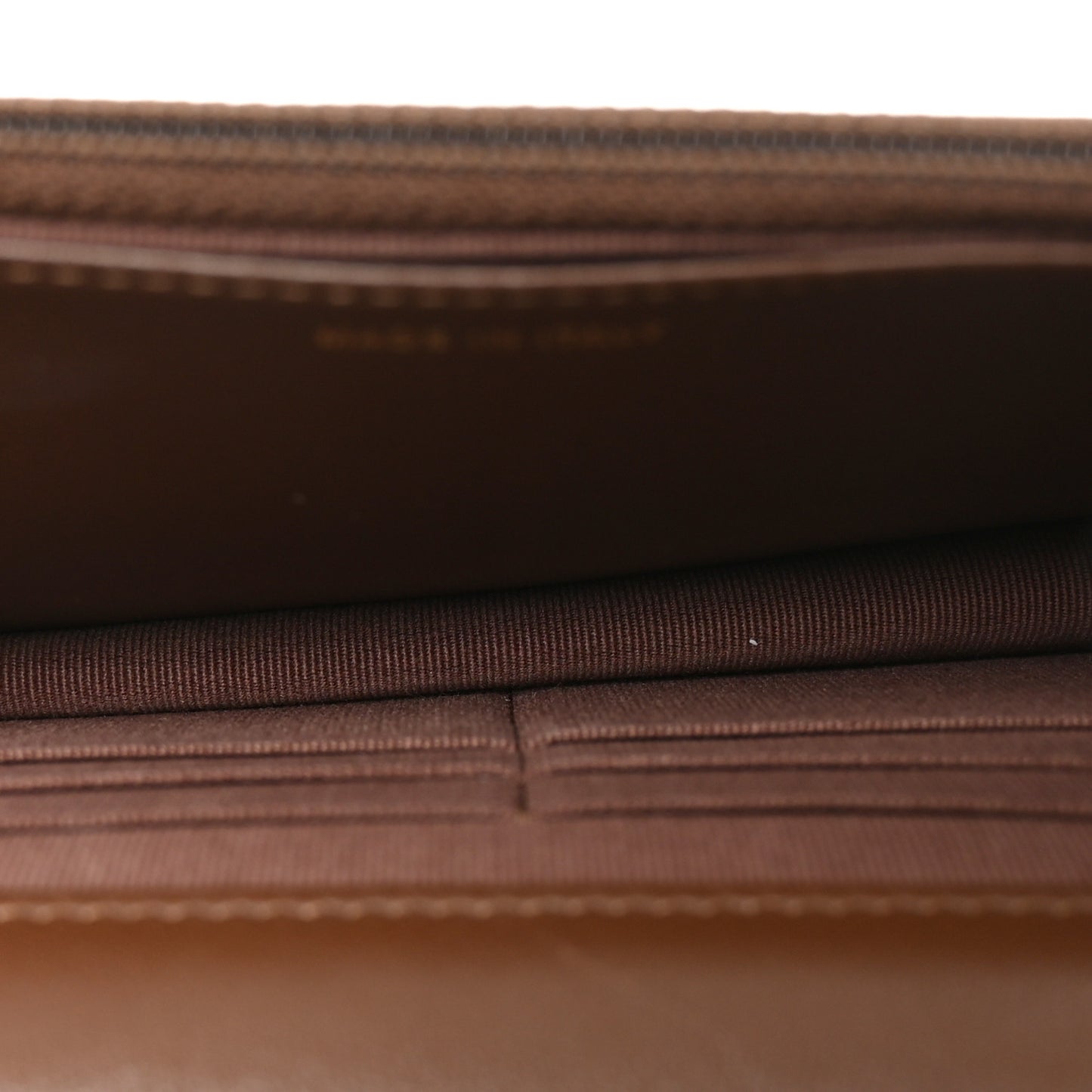 Lambskin Quilted Chanel 19 Wallet On Chain WOC Brown