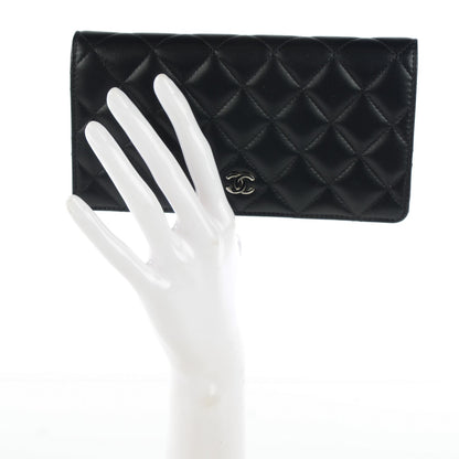 Chanel Lambskin Quilted Yen Wallet Black 2 of 8