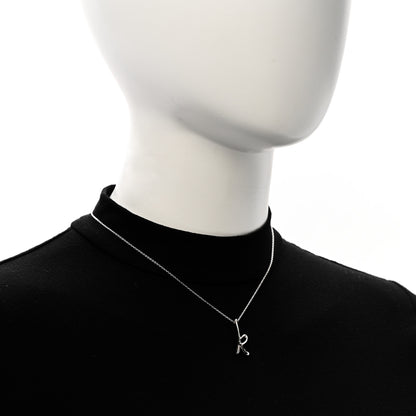 Tiffany Sterling Silver Elsa Peretti Letter K Pendant Necklace 2 of 6