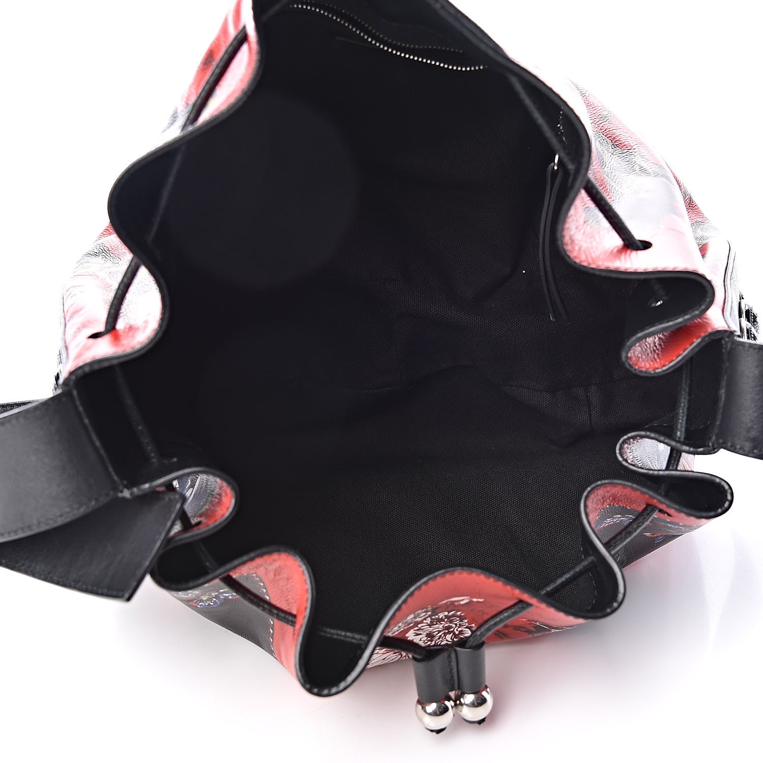 Alexander McQueen Calfskin Poppies Drawstring Bag Multicolor 5 of 9