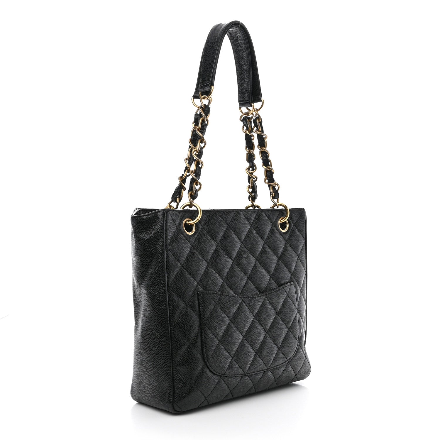 Chanel Caviar Quilted Petit Shopping Tote PST Black 3 of 13