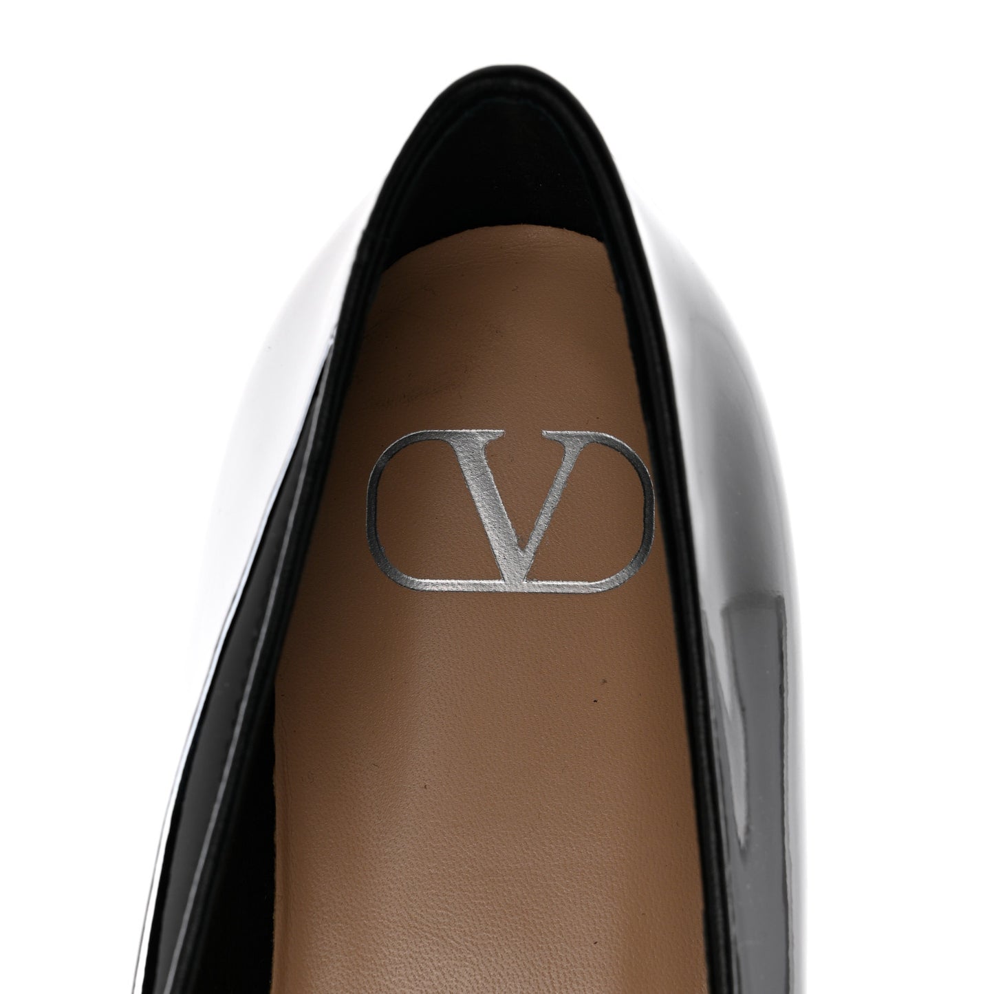 Patent Vlogo Loafer Flats 37 Black