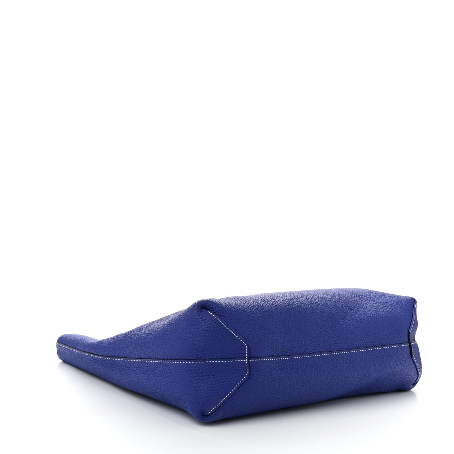 Hermes Taurillon Clemence Double Sens 45 Reversible Tote Graphite Bleu Electrique 6 of 19