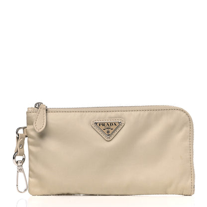 Prada Tessuto Nylon Flat Pouch Beige 1 of 4