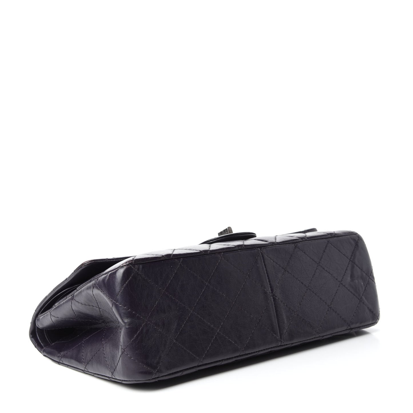 Aged Calfskin Quilted 2.55 Reissue 227 Flap Dark Purple