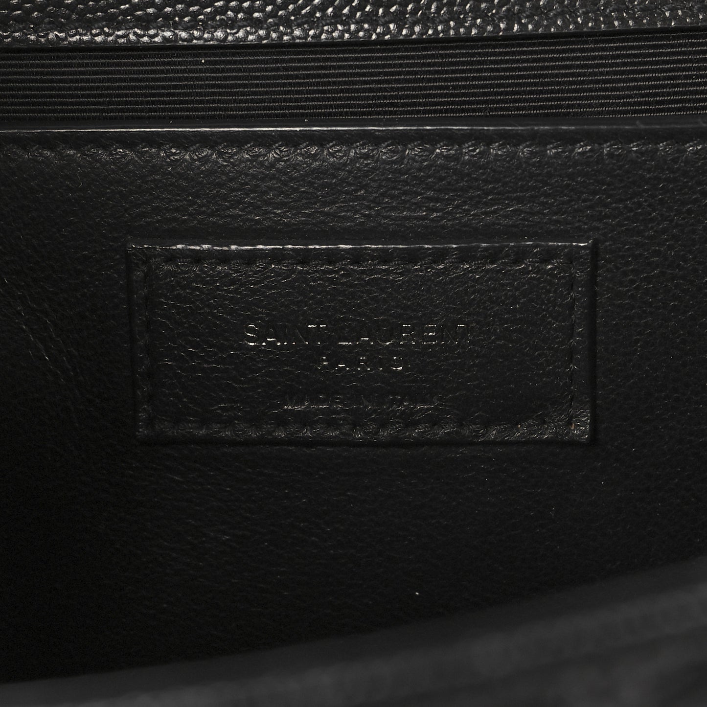 Grain De Poudre Textured Mixed Matelasse Triquilt Medium Monogram Monochrome Satchel Black