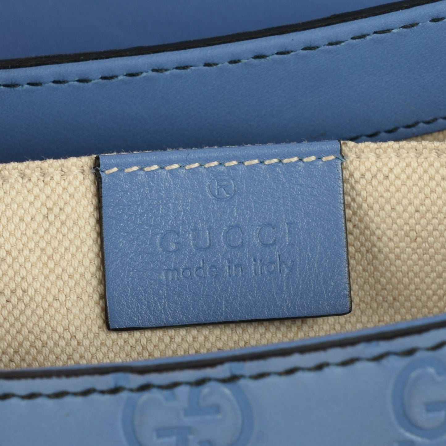 Soft Guccissima Medium Emily Chain Shoulder Bag Mineral Blue