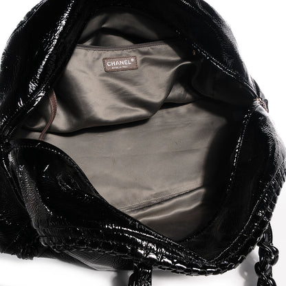 Chanel Patent Luxe Ligne Large Bowler Black 5 of 7