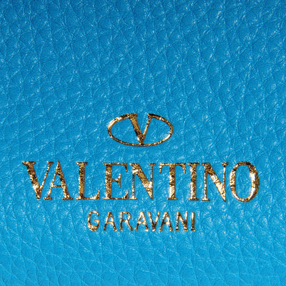 Valentino Garavani Pebbled Calfskin Medium Rockstud Tote Parrot 8 of 8