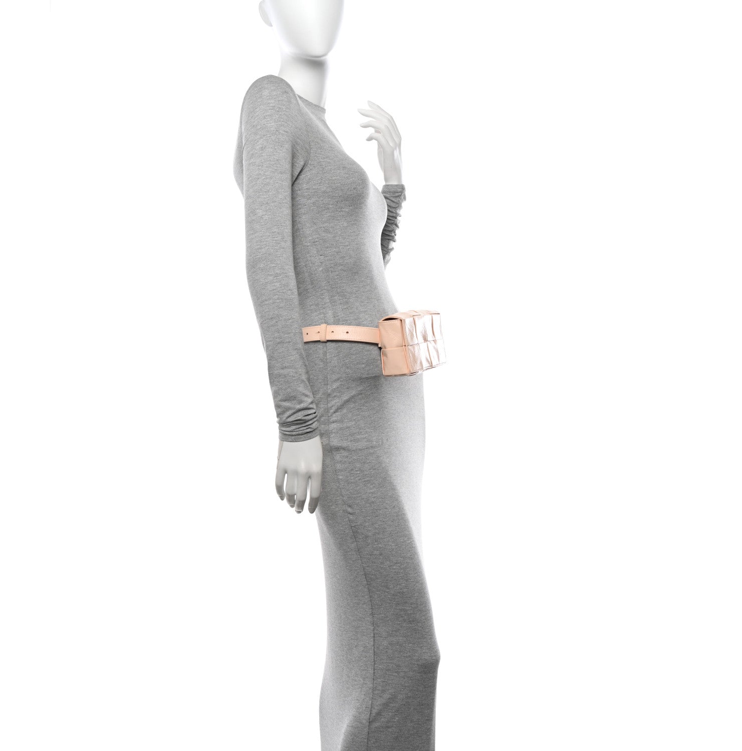 Bottega Veneta Paper Calfskin Intrecciato Cassette Belt Bag Melon Washed 2 of 13
