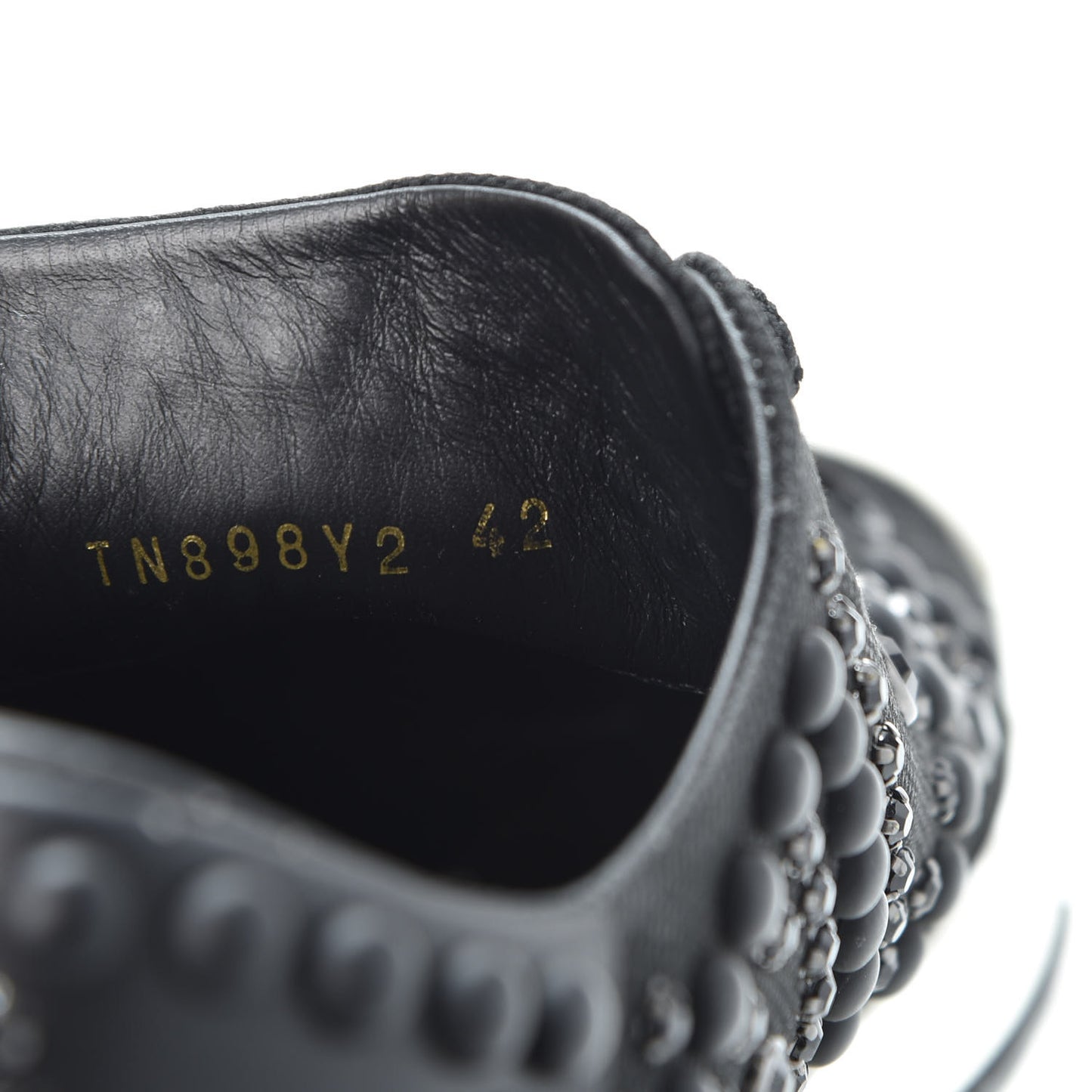 Canvas Embellished Mens Low Top Sneakers 42 Black