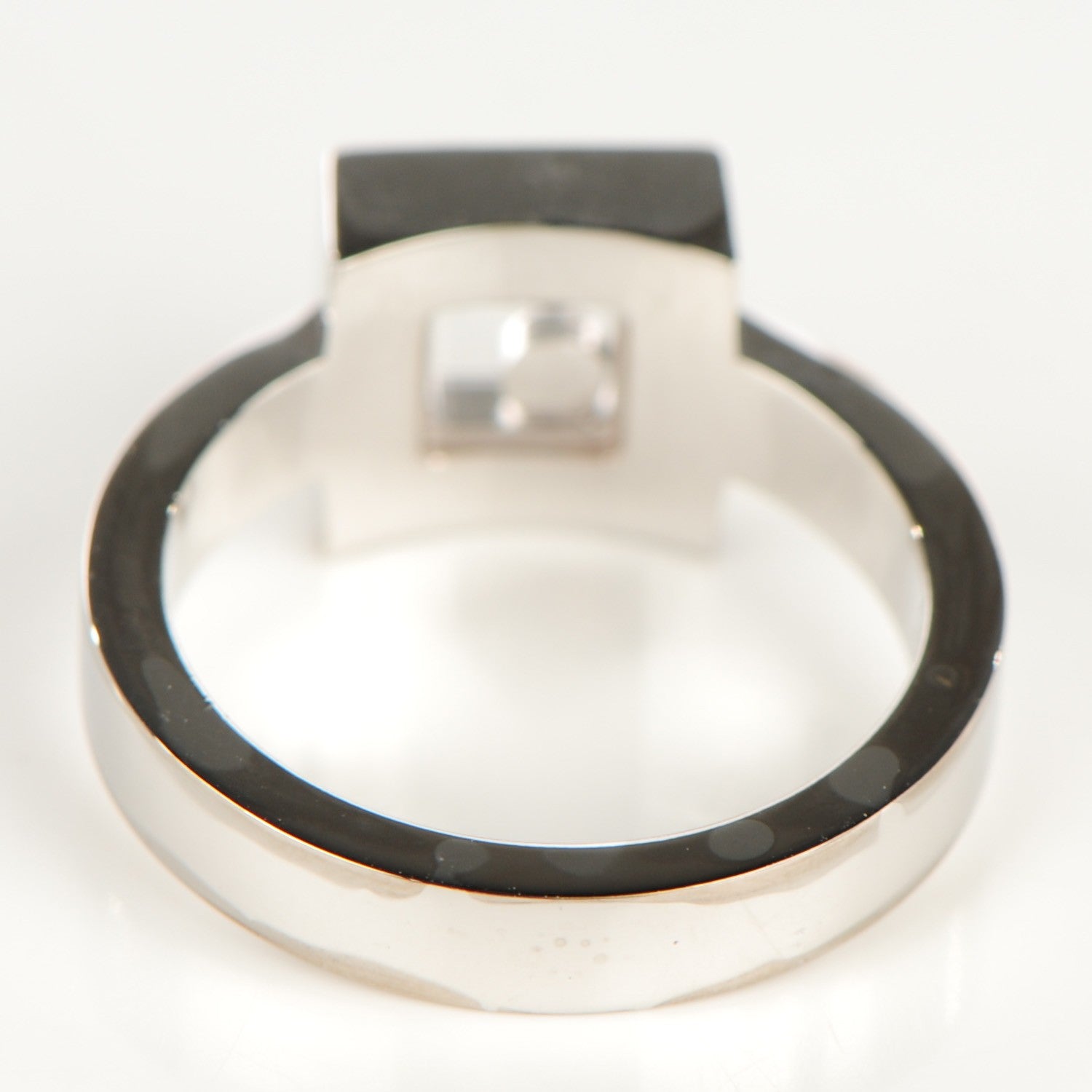 Chopard 18K White Gold Happy Diamond Square Ring 8.25 3 of 7