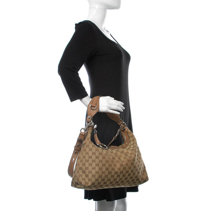 Gucci Monogram Medium Icon Bit Hobo Light Cuir 3 of 10