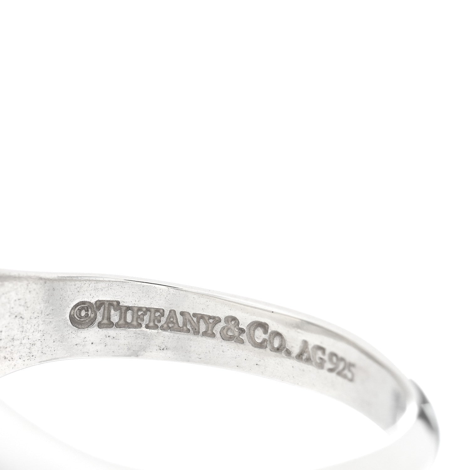 Tiffany Sterling Silver Return to Tiffany Heart Signet Ring 52 6 4 of 4